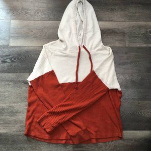 No Boundaries waffle-knit hoodie